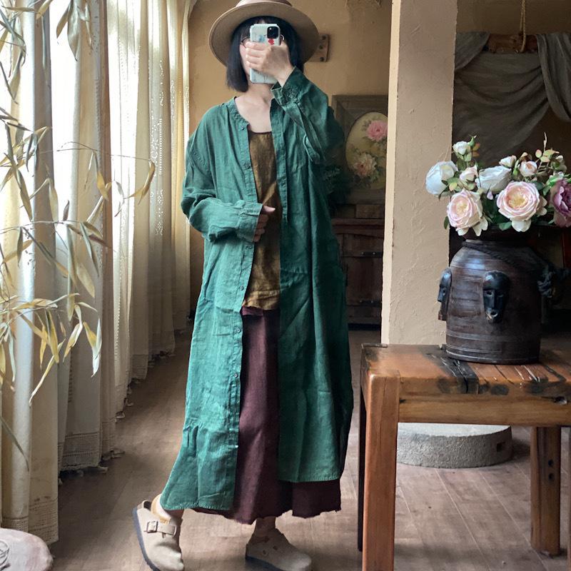 Zen Hemp Oversized Relaxed Shirt Dress robe
