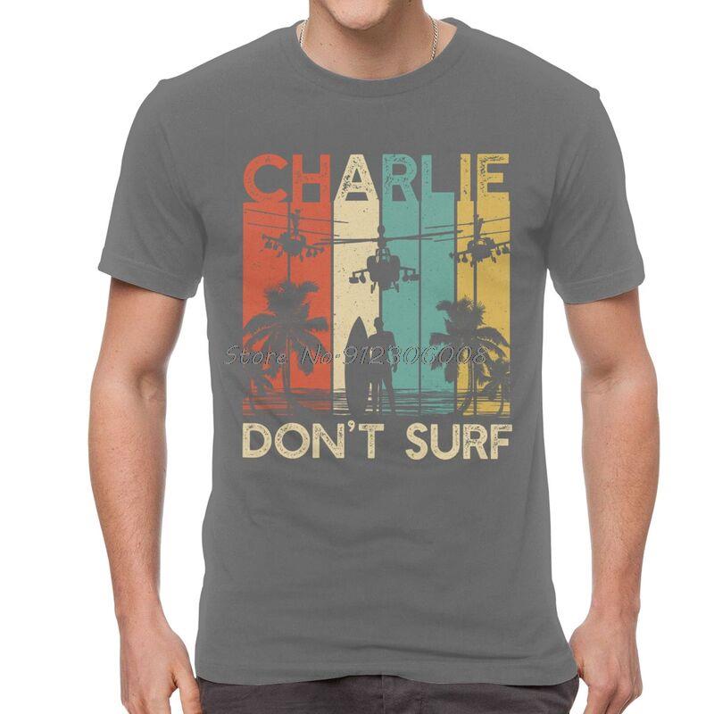 Charlie Dont Surf T-Shirt Herren Grafik T-Shirt Baumwolle Militär Vietnamkrieg Apocalypse Now T-Shirt Urbanes Tee Top Streetwear