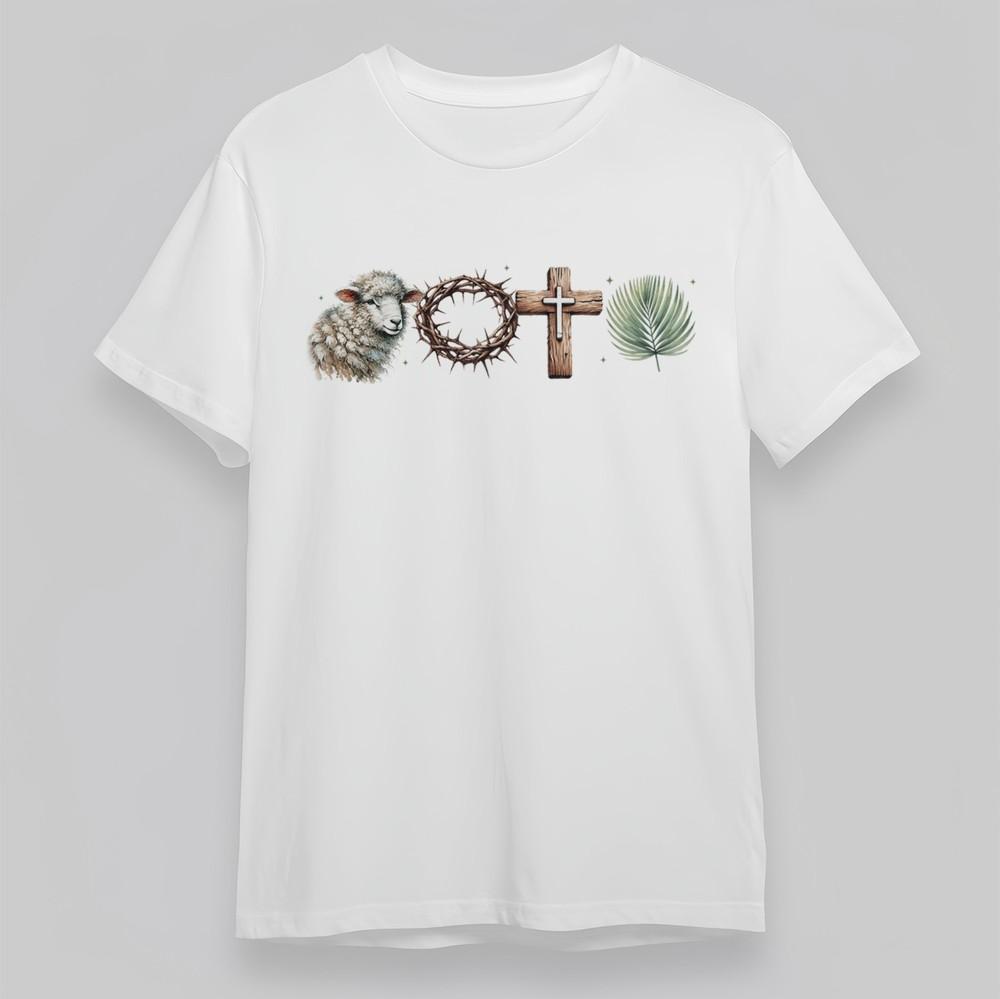 

Women s Plus Size Classic T Shirt Christian Cross Thorn Crown Symbol Print Tee XL