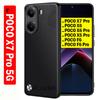 Funda for POCO X7 Pro / F6 Pro 5G Case Luxury Fiber Texture PU-Leather Protection Cover for Xiaomi POCO F6 X4 X5 X6 Pro Capa