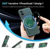 For OnePlus ACE 3 3V Fine Hole Sheepskin Swivel Bracket Magnetic Soft Edge Anti Drop Anti Fingerprint Phone Case