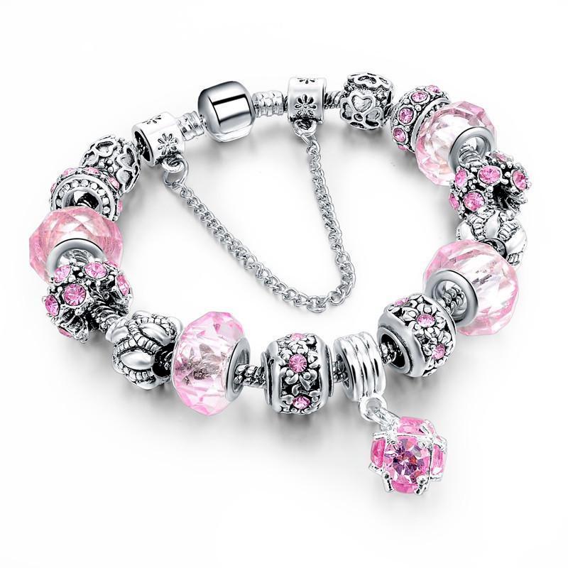 Κρεμαστό βραχιόλι Charm Amethyst Lady DIY Fashion Beaded Bracelet