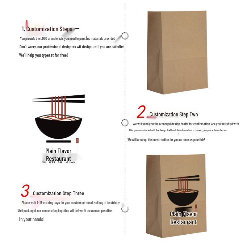Yipan Disposable Kraft Paper Food Bags