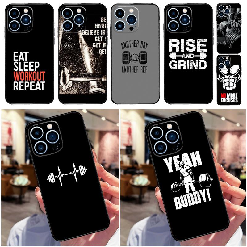 Bodybuilding Gym Fitness Handyhülle Für iPhone 16 15 14 12 11 13 Pro Max Hülle auf iPhone 16 15 13 Mini X XS Max XR Coque