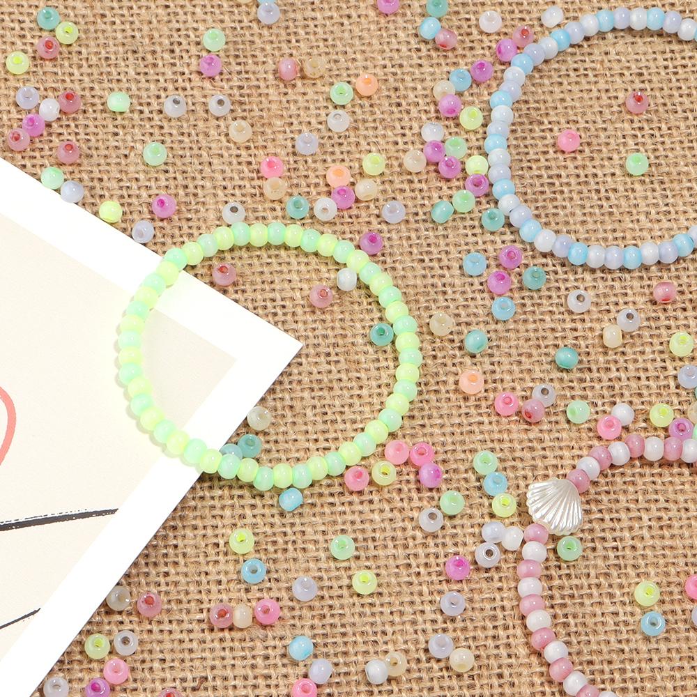 40g/lot 4mm Cat Eye Seed Beads Color Round Glass Rice Beads for DIY Bracelet Necklace Earring Jewelry Handmade Beaded Findings
