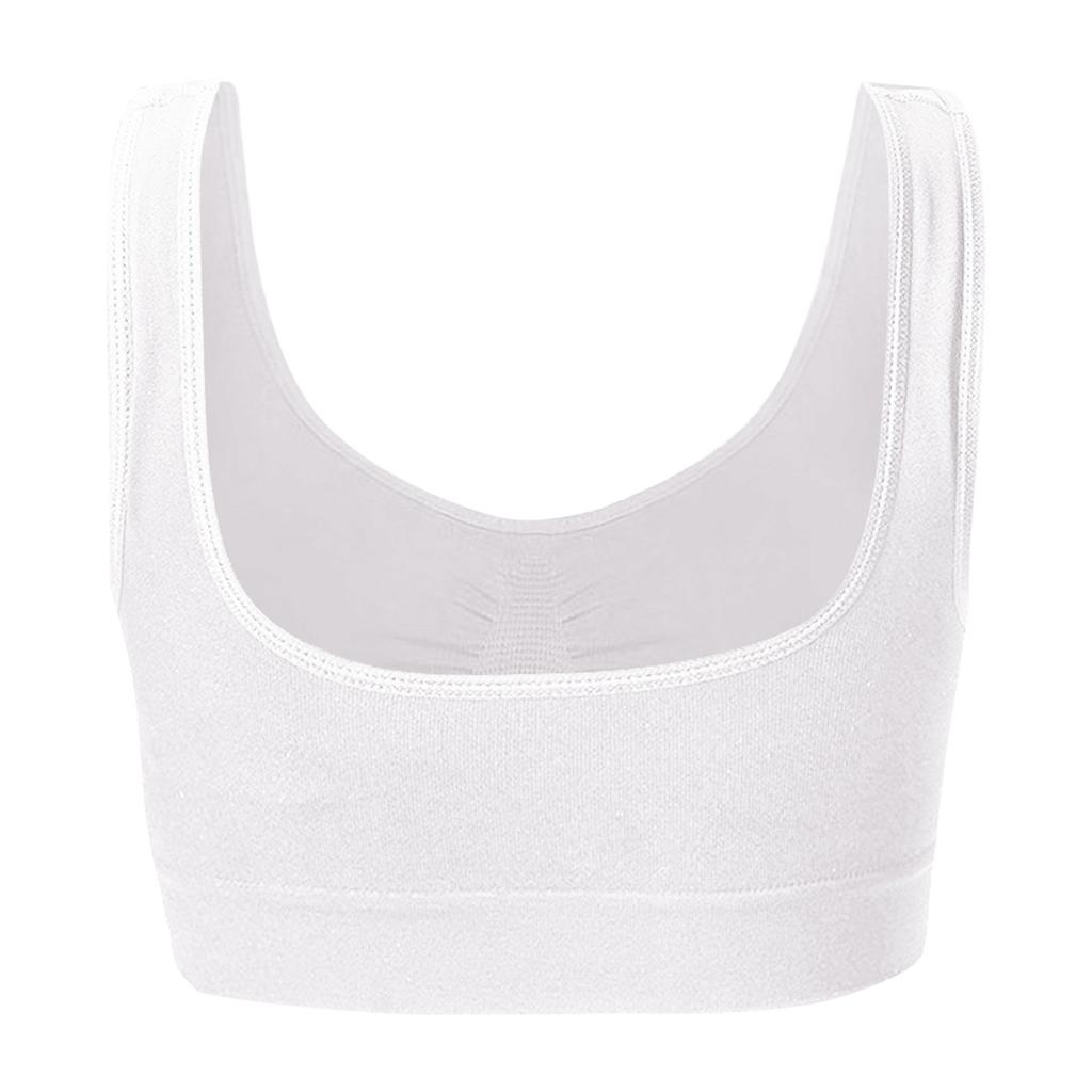 Wireless Padded Bra for Women Seamless Comfort Stretch Fabric Soft Support Vest Style Bra with Removable Pads No Underwire