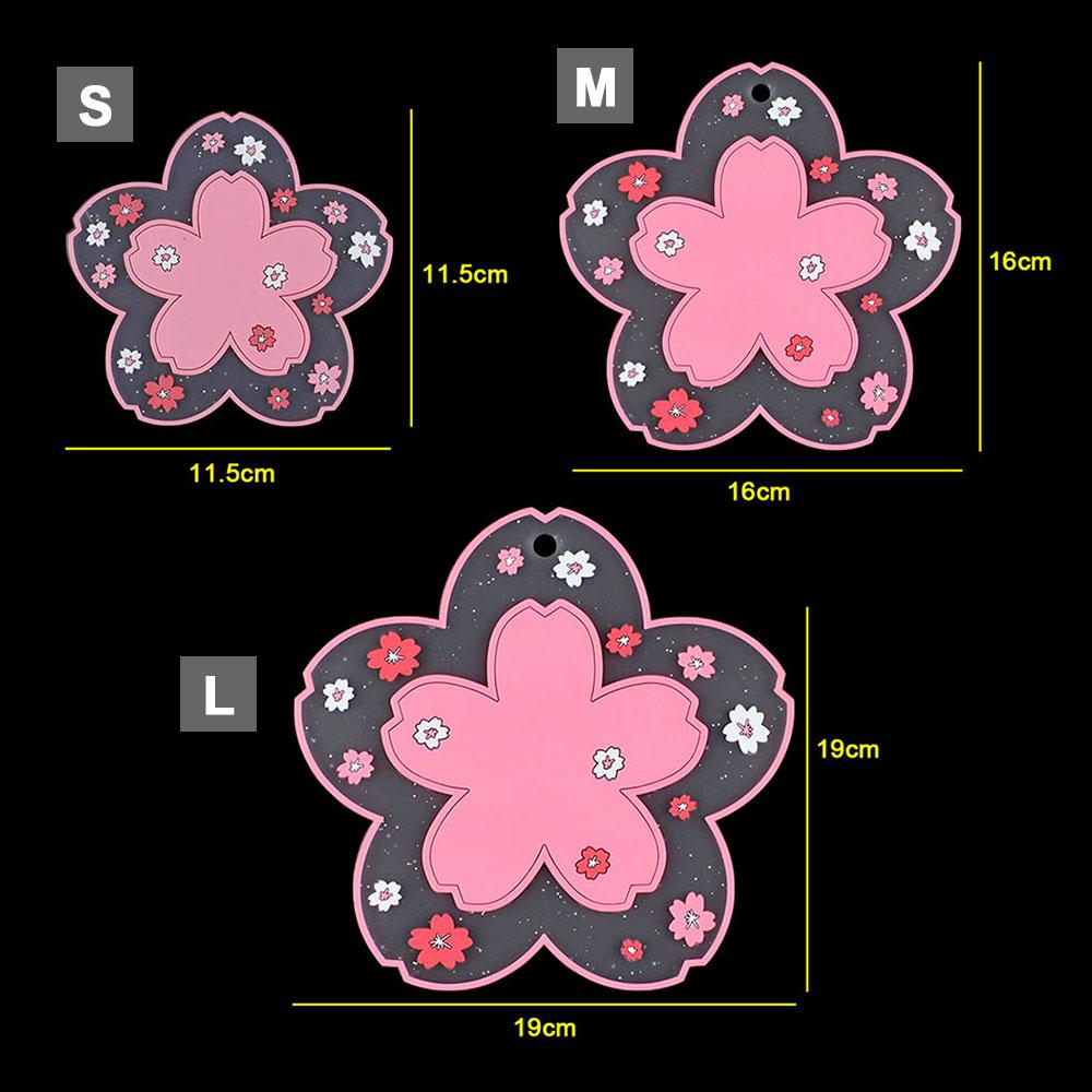 Silicone World 1 ks Podložky pod hrnky Sakura Daisy PVC Měkké podložky Podložka pod misku Podložka pod hrnec Podložka pod talíř Tepelná izolace Prostírání na jídelní stůl