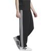 Adidas Neo Striped Lace-Up Loose Sports Casual Pants Unisex Pants Black IK7621