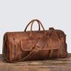 New Men's Crazy Horse Leather Travel Bag: Genuine Leather Handheld, Crossbody, Single Shoulder Gym Bag for Business Trips with Large Capacity.