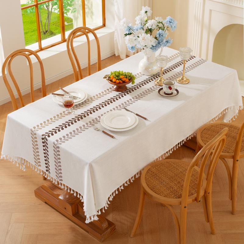 Yingchuang Nordic Explosion Factory Direct Sales Household Rectangular Tablecloth Small Fresh Literary Coffee Table Tablecloth