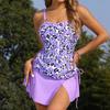 Women's Tummy-Covering Print Tankini Skirt - 2025 Conservative European & American Swimwear