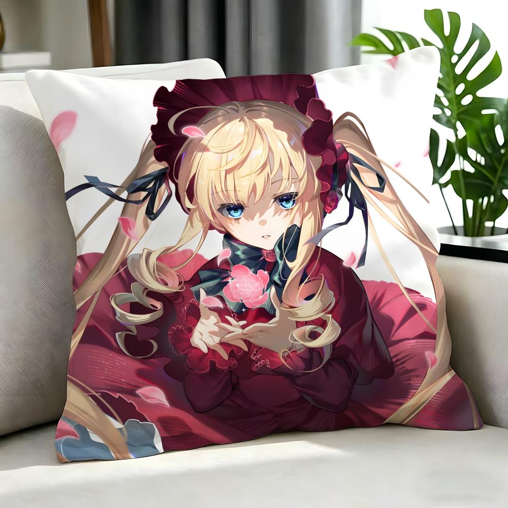 Anime Rozen Maiden Cushion Cover Cushion Cover Set 4Pcs 50X50 45X45 40X40 Pillowcase Decorative Sofa Home Decor