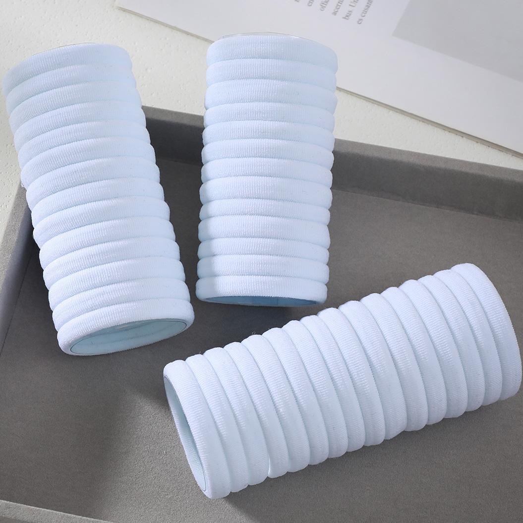 

50/100 шт. Черные резинки для волос для женщин, девочек, повязка на голову, высокоэластичная резинка, резинки для волос, держатель для хвостика, скранчи, аксессуар 100pcs белый