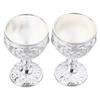 2PCS Small Metal Wine Cup 30ml Capacity Embossed Wine Glass Vintage Goblet  Banquet Celebration
