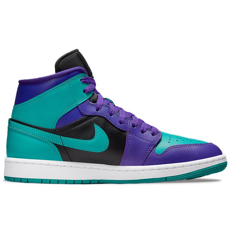 New Jordan 1 Mid Black Grape Women's BQ6472-502