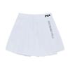 Solid Color Letter Logo Woven Pleated Comfortable Casual Skirt Women Skirts White T11W223307FWT