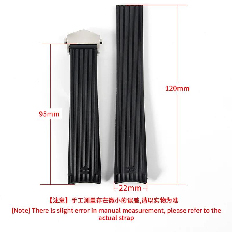 High Quality Natural Rubber Watchband 22mm Fit for TAG Watch Heuer Aquaracer 300 500 Diving Strap Sports Silicone Wristband