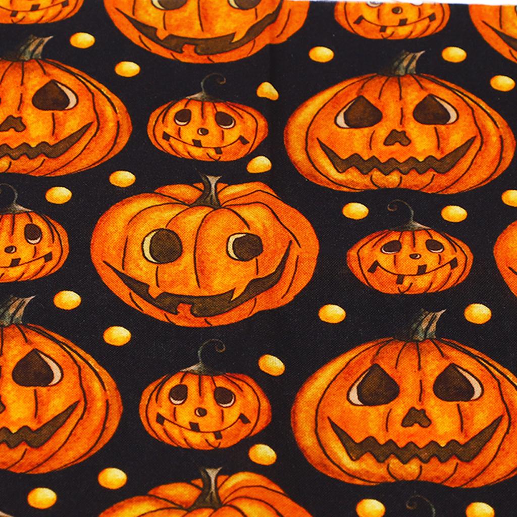 10 Vellen Halloween Katoenen Stof Spook Pompoen Schedel Print Patroon DIY Katoenen Stof Bundels voor Naaien Quilten 50x50cm / 19.7x19.7in