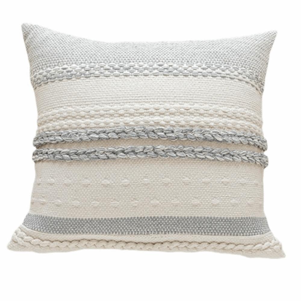 18x18 Inch Boho Throw Pillow Covers Striped Pattern Bohemian Style Large Throw Pillows Textured Design