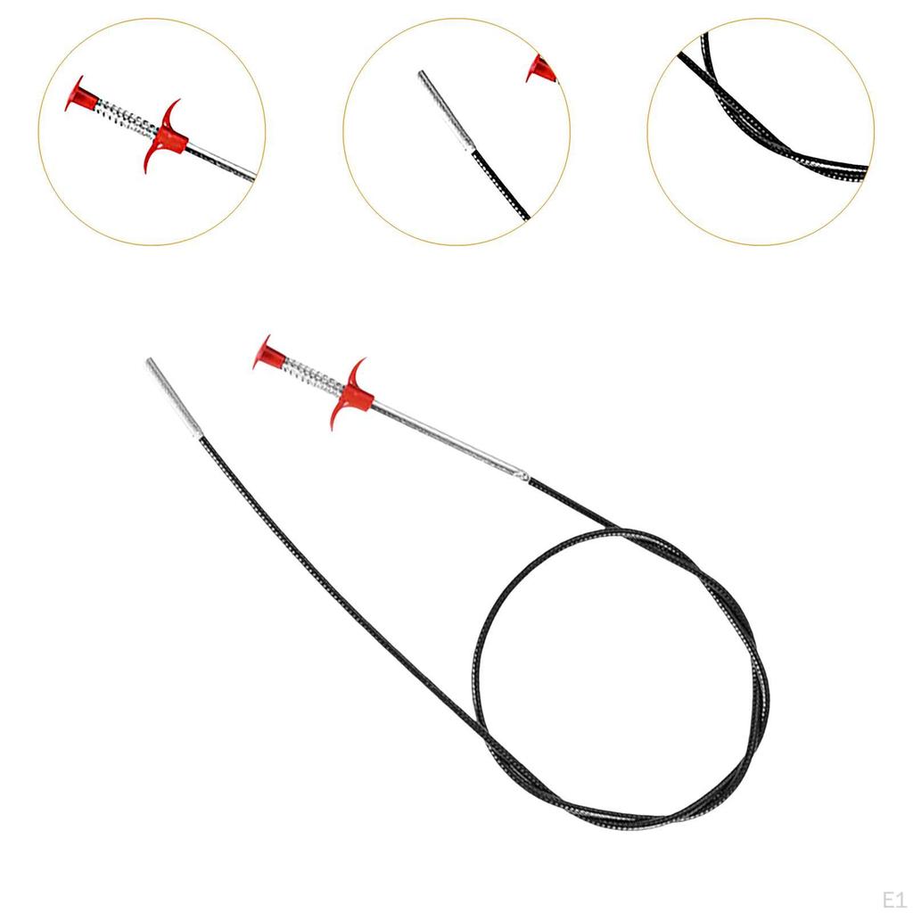 Drain Hair Clog Remover with 4 Claws Assist Tool Catcher Flexible Pick Up Reacher for Shower