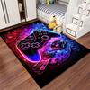 Colorful Neon Gaming Controller Design Carpet for Living Room Decor Suitable for use as an anti-slip for living room bedroom sofas
