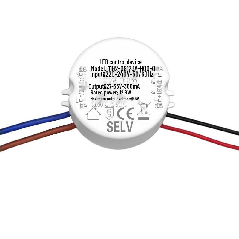 COB36V Flicker-Free Isolation Driver for Round Shell Spotlight, Downlight, Courtyard, and Wall Light (5-36W, High P Certification)