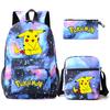 Backpack Teen Student School Bag Three-piece Pencil Case Crossbody Bag