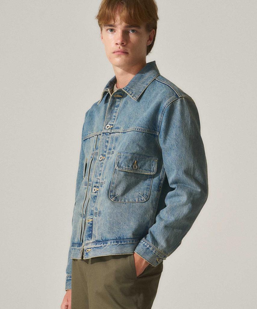 RISE&BELOW Vintage Wash Type-2 Denim Trucker Jacket
