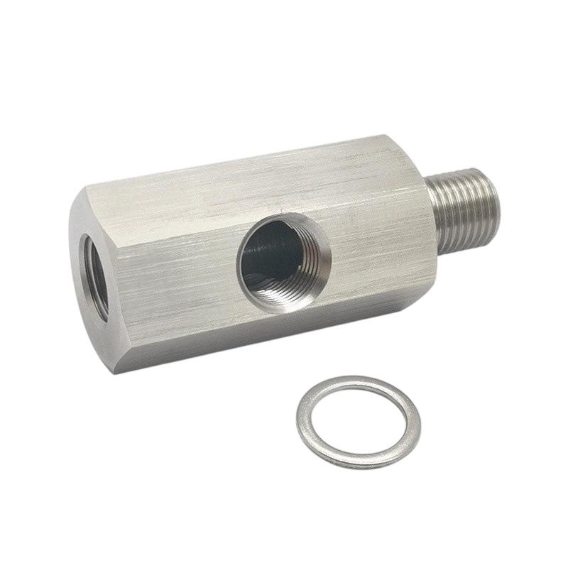 Car Engine Oil Sensor Plug 1/8NPT Pressure Gauge Stainless Steel Tee Adapter