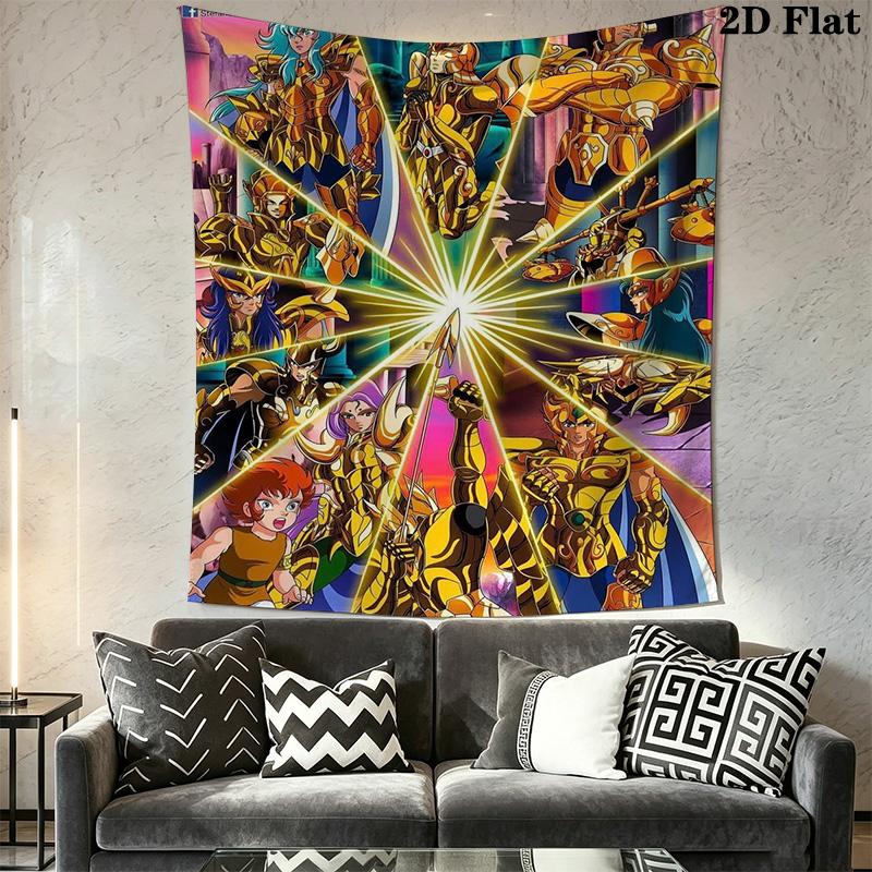 Saint Seiya Legend Continues Tapestry Background Cloth Fashion Print Background Wall Hanging Cloth Soft Christmas Gift