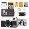 Kodak Mini Shot 2 Retro 4PASS Instant Camera Photo Printer with Camera and Accessory White 2-in-1 & (5.3x8.6cm) 8-Print 30-Print Bundle,
