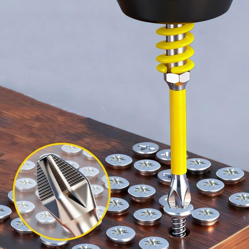 65/70/90mm Magnetic Spring Screwdriver Drill Bits DIY Woodworking Electric Repair Tool Anti-slip Hex Shank Drill Head
