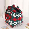 Embroidered Bow Vintage Handbag Large Capacity Bucket Tote Bag Portable Large Capacity Women's Travel Shoulder Bag CLE
