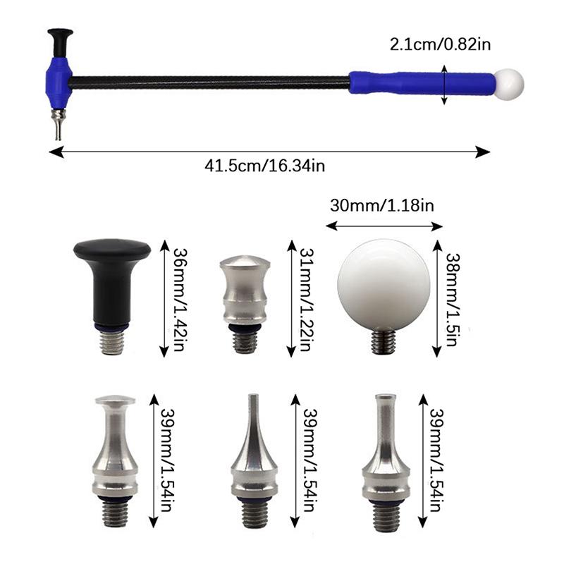 Car Paintless Dent Repair Tools Adjustable Length Carbon Tools Alloy Car Accessories Hammer Pdr Fiber Dent Titanium