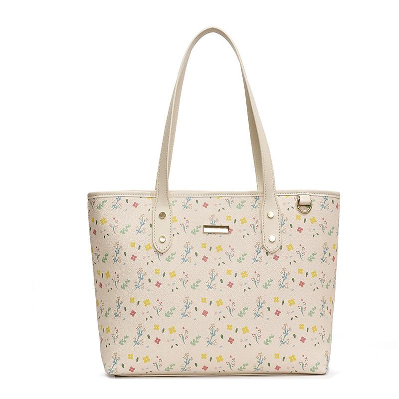Pattern Floral Simple Large Capacity Women Casual Shoulder Tote Bag For Daily