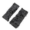 Women Punk Winter Ripped Arm Warmer Knitted Stretchy Soft Fingerless Gloves for Christmas Halloween Party Costume