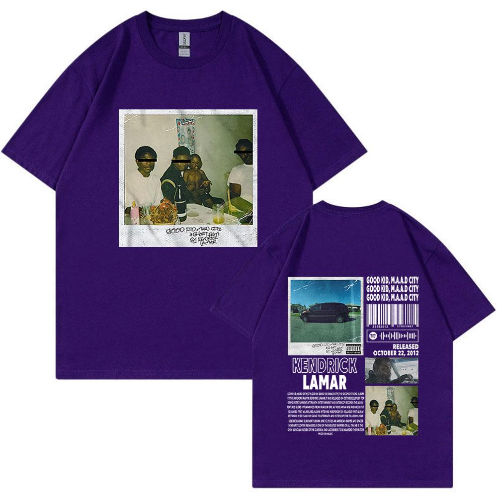 Rapper Kendrick Lamar Good Kid T Shirt Men Women Clothes Hip Hop Music Album Graphic T-shirt Fashion Vintage Oversized Tee Shirt
