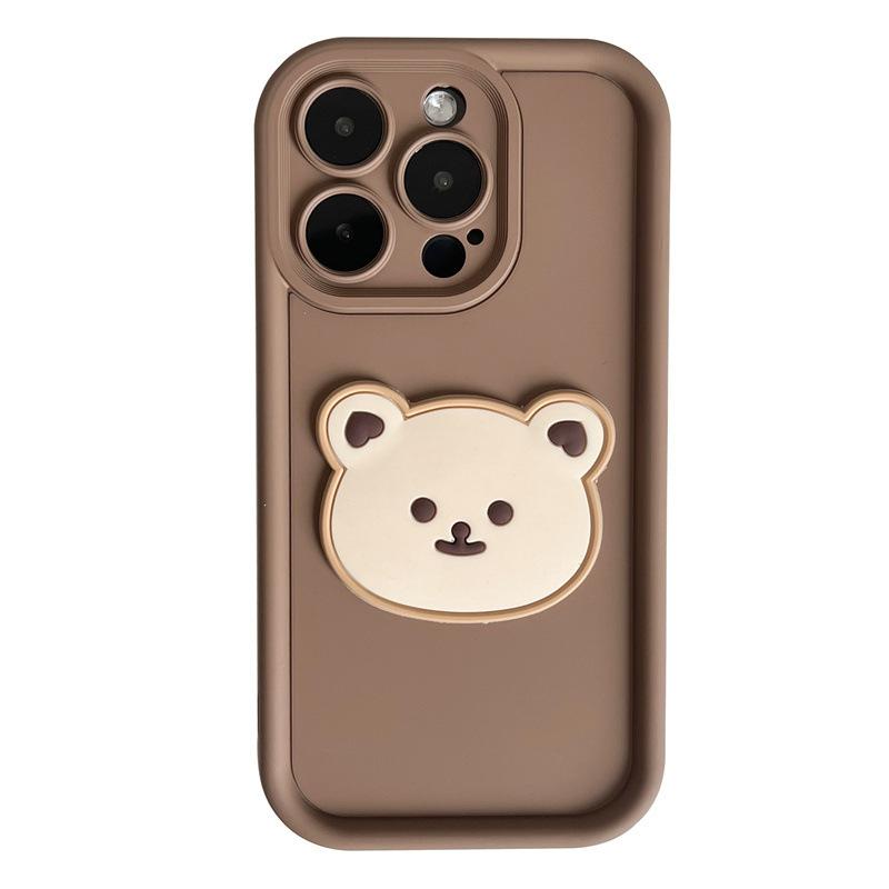 Applicable To Apple 15 Smile Bear Mobile Phone Case iPhone17 New Simple Skin Feeling 14promax Creative Cartoon