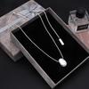 Yuan You Silver Dove Egg Teardrop Pendant Necklace - Versatile, Fashionable Sweater Chain