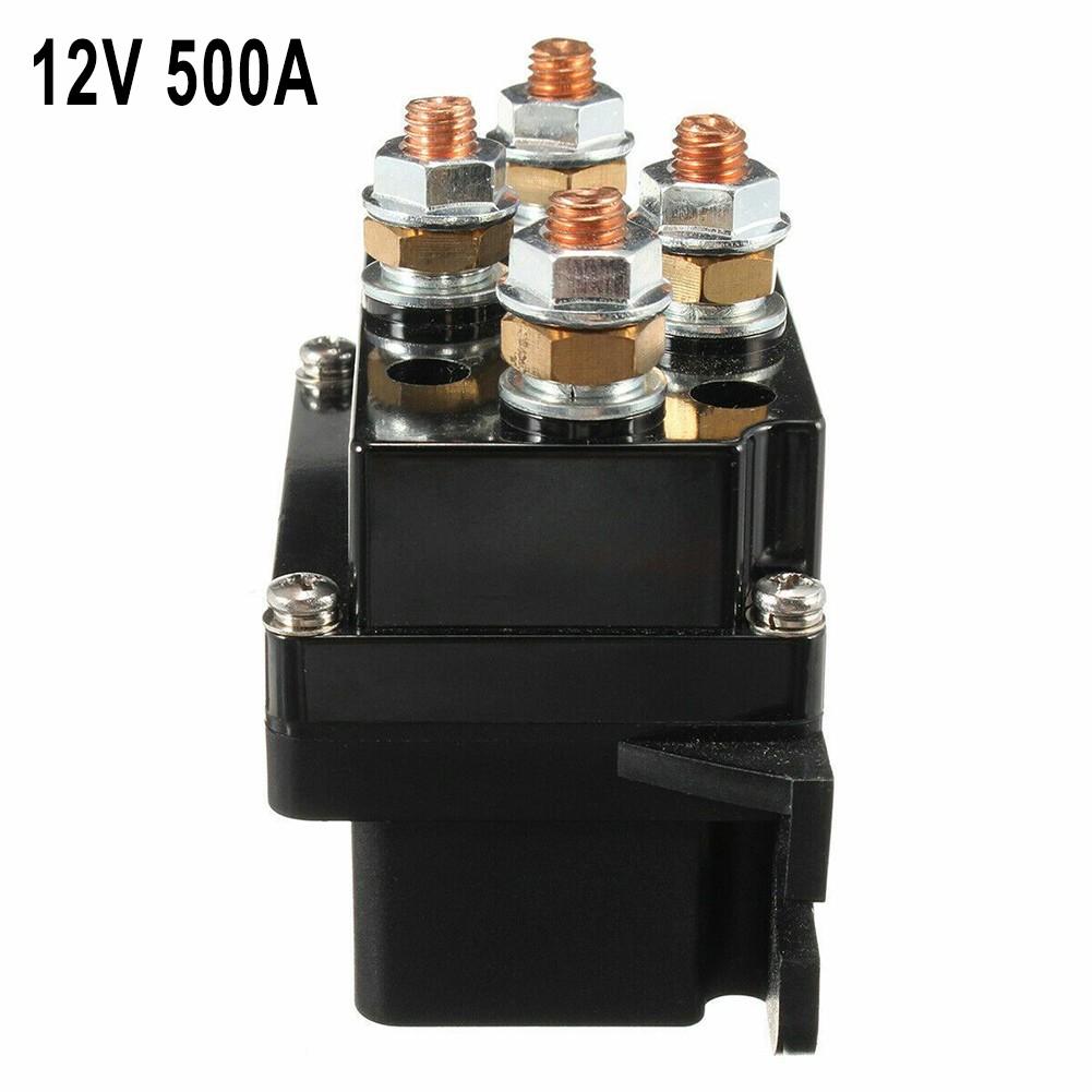 Contactor 12V 500A Releu solenoid de control troliu Recuperare la distanță fără fir dublă