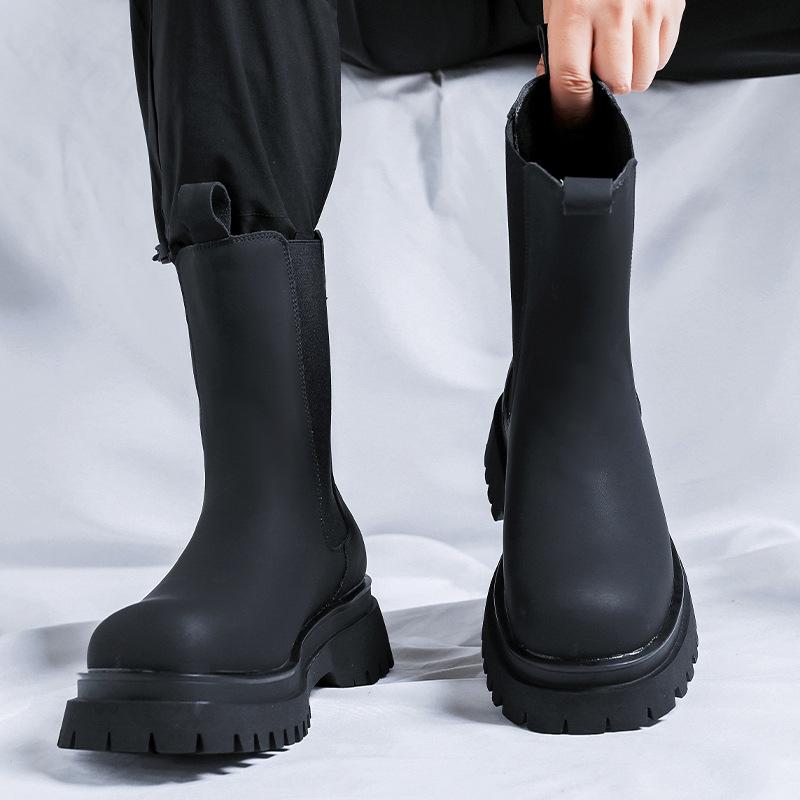 Chelsea Boots Men's British High Top Cigarette Boots Men's High Pass Locomotive Martin Boots 9883-Y