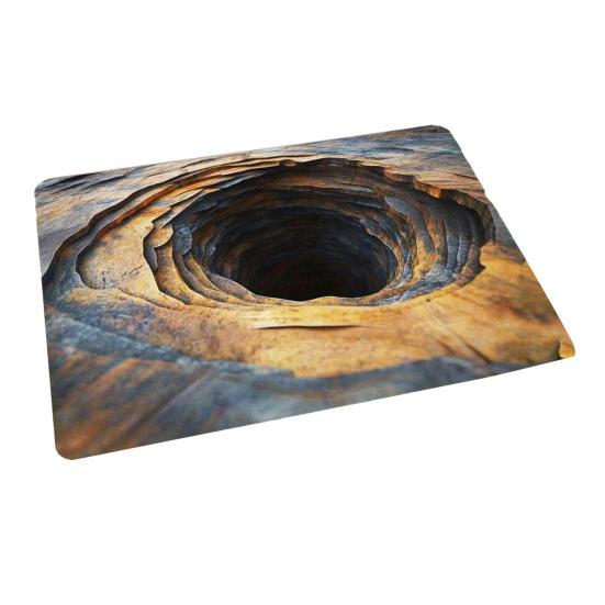 3D Optical Illusion Rug Non-Slip Visual Trap Floor Mat Bottomless Pit Visual Illusion Doormat