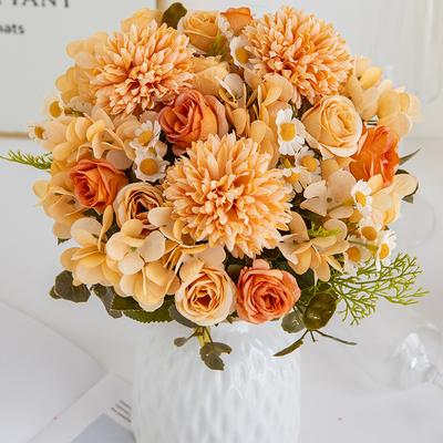 1 buc Flori Artificiale Nuntă Acasă Decor Dormitor Buchet de Mireasă Grădină Mușețel Mătase Falsă