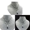 Gothic Moon Pendant Necklace With Amethyst Crystals For Women Jewelry Collection