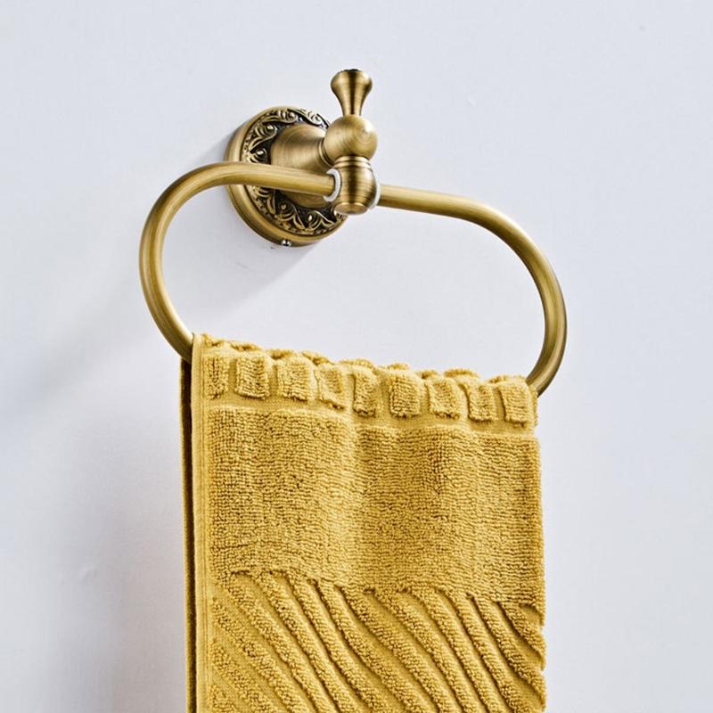 Anello portasciugamani in ottone Ovale Portasciugamani Vintage da Parete Portasciugamani Supporto Artigianato Antico Accessori Bagno per Casa Hotel
