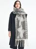 Women Winter Retro Knitted Scarf Headscarf Ladies Casual Animal Print Tassel Warm Scarve Mujer Foulard Thick Wrap Shawl  New