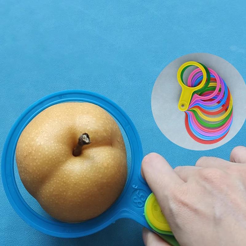 13 Piezas 30-120 Mm Plástico Fruta Medición Diámetro de la Tapa Calibres Círculo de Medición Regla Herramienta de Medición de Tamaño Equipo de Clasificación de Cítricos