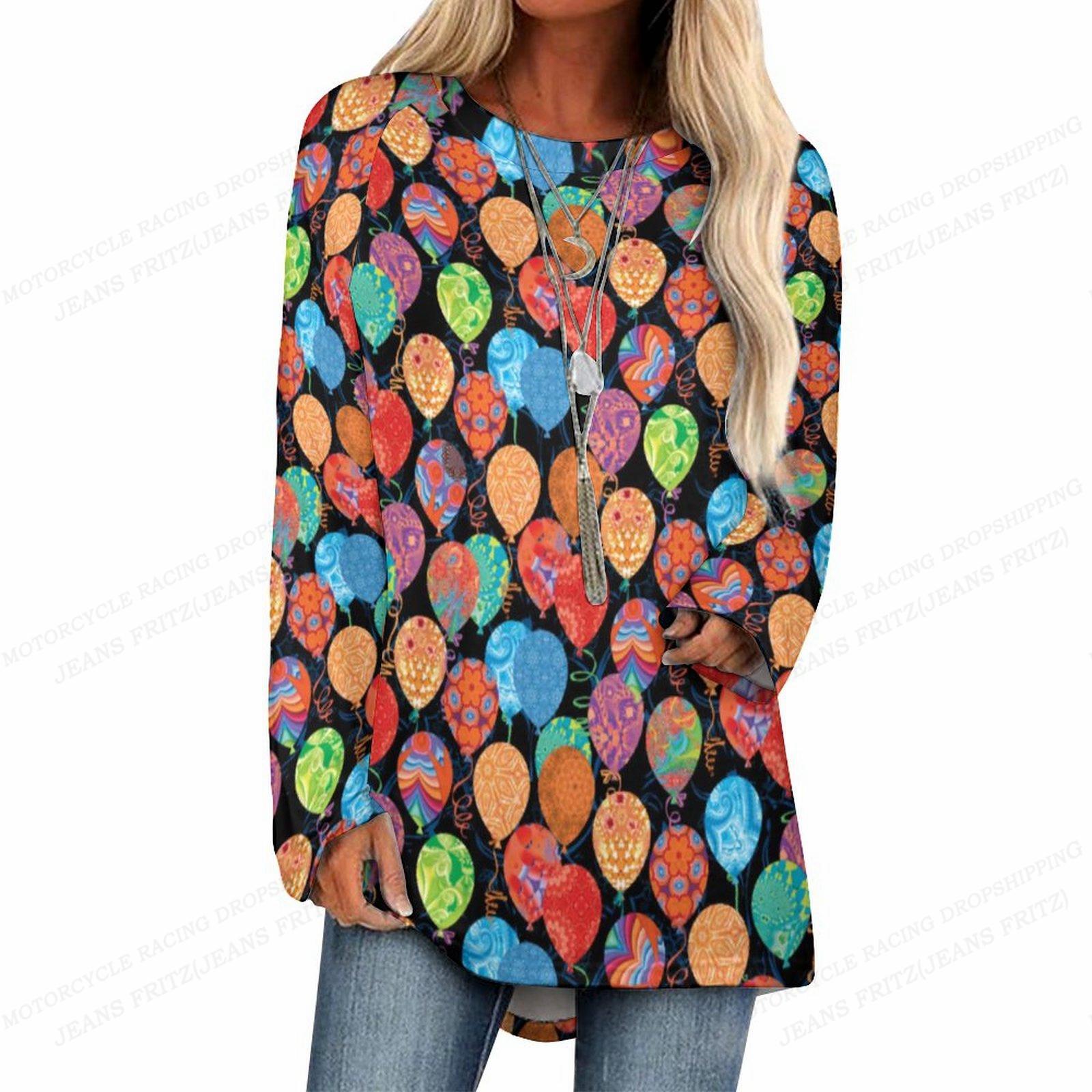 Подсолнух футболка Футболки Женская мода футболка Essential футболка Топы с длинным — фото 8