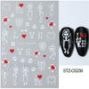 New Nail Art Stickers Halloween Pumpkin Ghost Love Spider Web Cute Cartoon Adhesive Nail Stickers