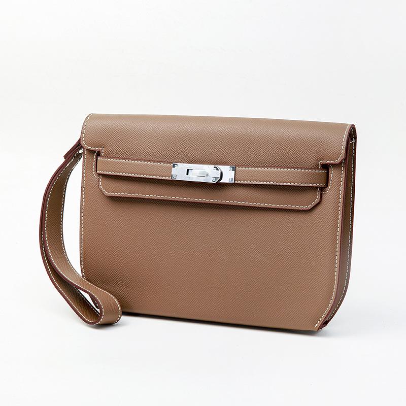 Vintage Echte Leder Damen Umhängetasche - Hochwertig Vielseitig Unterarm und Crossbody mit Großem Fassungsvermögen für den Arbeitsweg gray